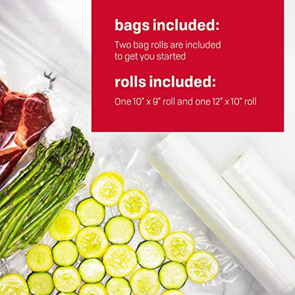 Nesco Deluxe Food VS-12 Vacuum Sealer, 130 Watts, Kit Bags & Viewing Lid