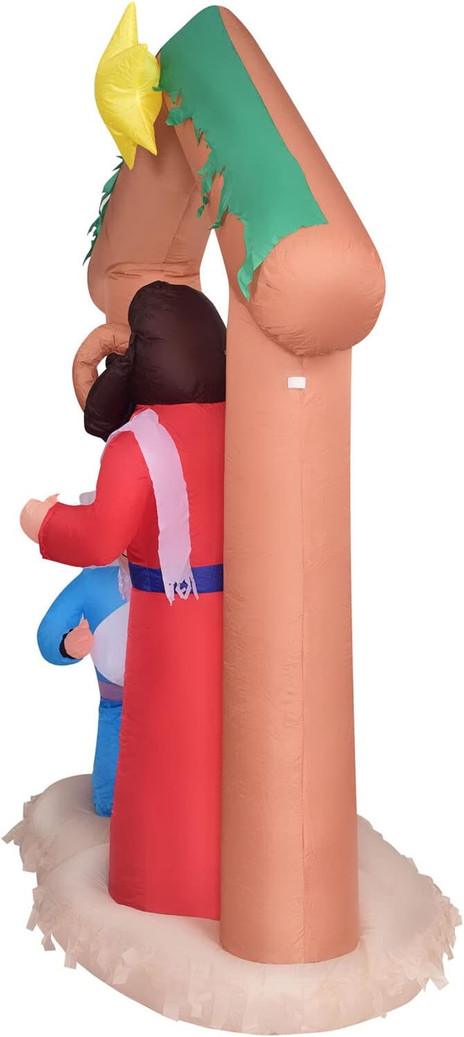 Farm 20ft. Tall Pre-Lighted Christmas Inflatable | Happy Snowman with RGB Lights and Storage Bag | Outdoor Holiday Amplified Holiday Celebration Party Decoration