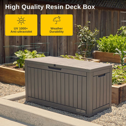 230 Gallon Deck Box, Outdoor Storage Box with Padlock