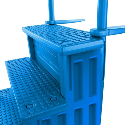 Select Anti-Slip in-Pool Steps | Gray | for Above Ground Swimming Pools | Can Mount to Decks 48" to 54" H | Safety Stairs Capacity Up to 300 lbs