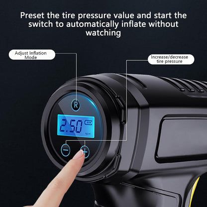 Tire Inflator Pump with Emergency LED Light - 12V