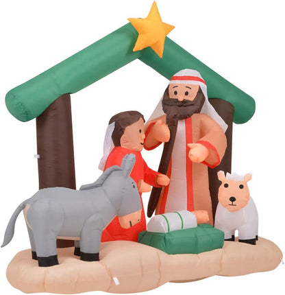 Farm 20ft. Tall Pre-Lighted Christmas Inflatable | Happy Snowman with RGB Lights and Storage Bag | Outdoor Holiday Amplified Holiday Celebration Party Decoration