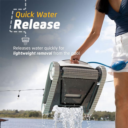 Robotic Pool Vacuum Cleaner All Pools up to 30 FT - Scrubber Brush Easy Top Load Filters