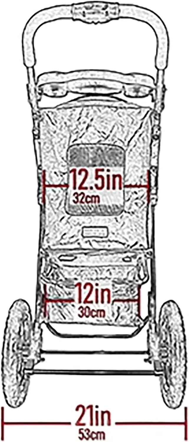 Pet Gear No-Zip AT3 Pet Stroller for Cats/Dogs, Zipperless Entry, Easy One-Hand Fold, Jogging Tires, Removable Liner, Cup Holder + Storage Basket, 1 Model, 2 Colors