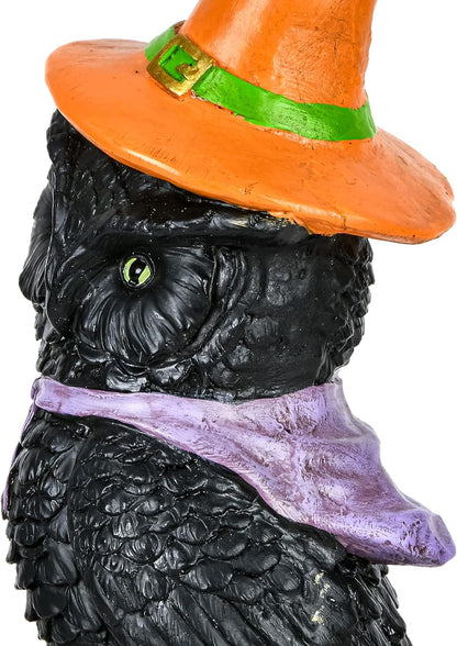 Owl on stack of books, Halloween series