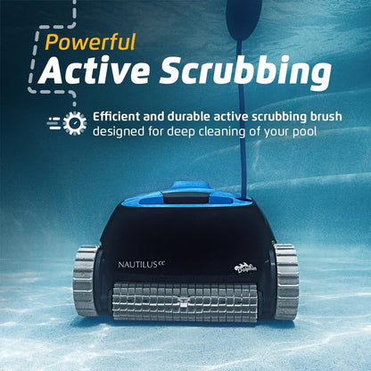 Dolphin Nautilus CC Robotic Pool Vacuum Cleaner All Pools up to 33 FT - Wall Climbing Scrubber Brush