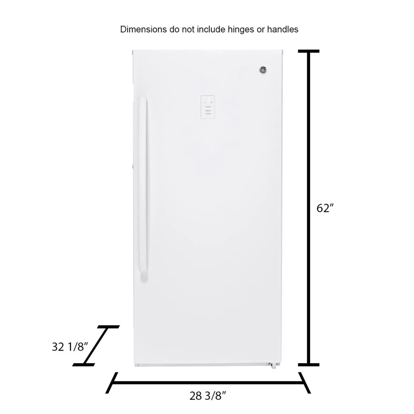 GE 14.1 Cu. ft. White Frost-free Upright Freezer FUF14DLRWW