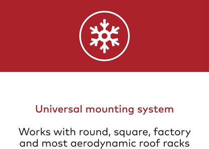 Yakima, PowderHound 6 Ski & Snowboard Mount, Fits Up to 6 Pairs of Skis or 4 Snowboards, Rides Quietly, Fits Most Roof Racks, Black