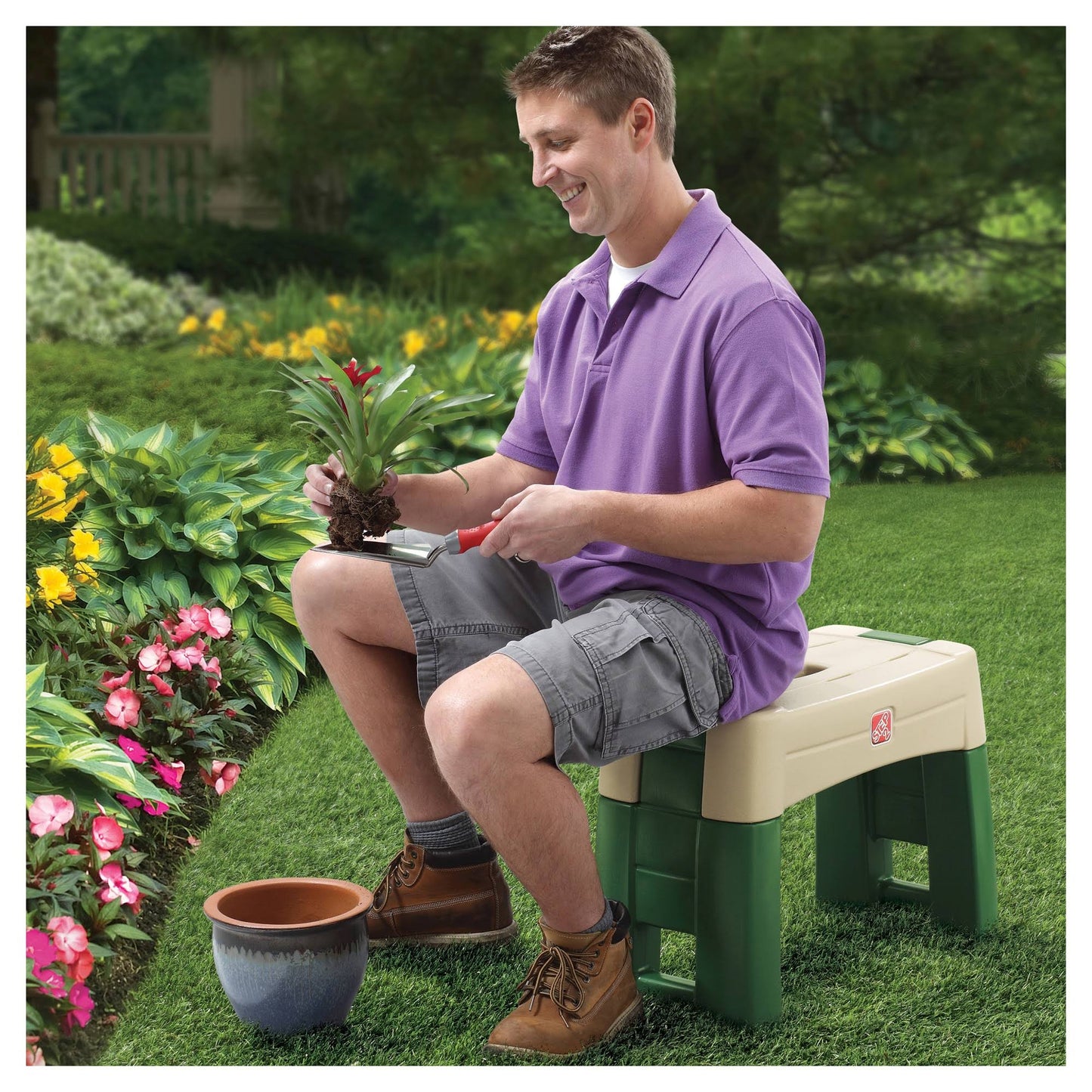 Step 2 Garden Kneeler Seat, Green