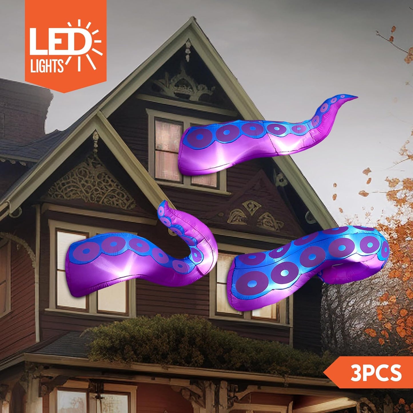 3-Pack Halloween Inflatable Giant Octopus Tentacles