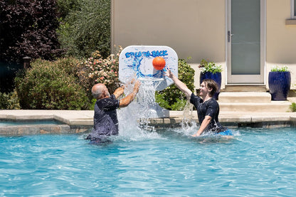 Splashback Poolside Basketball Game , Blue 34W x 38D x 45H in.