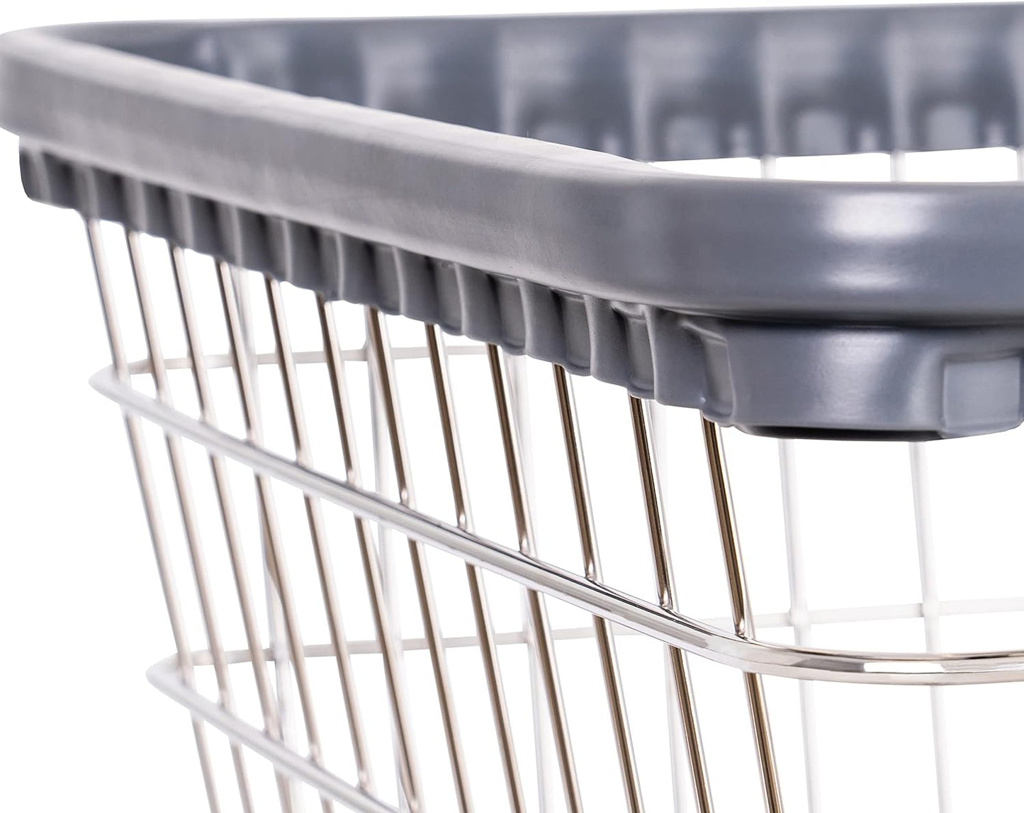 Heavy Duty Wire Laundry Cart with Double Rod Rack