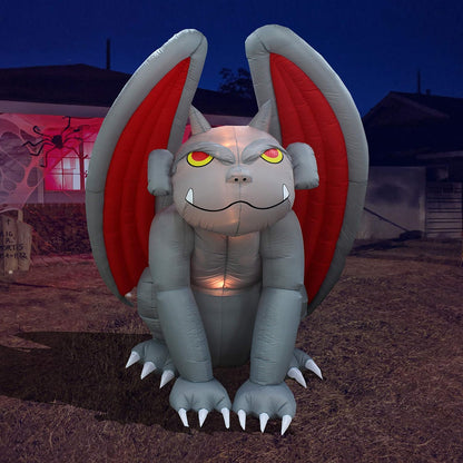 8ft Giant Halloween Inflatable Gargoyle Monster Light Decoration