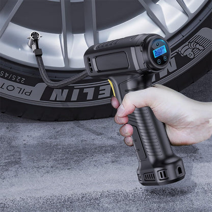 Tire Inflator Pump with Emergency LED Light - 12V