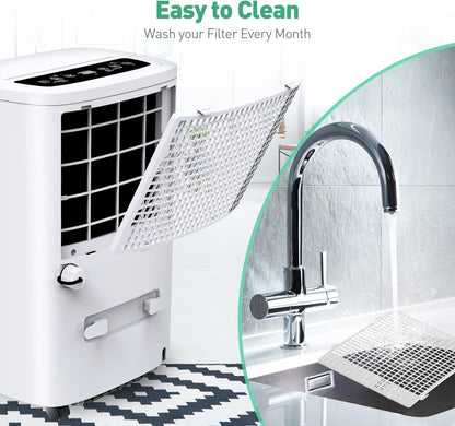 Portable Air Conditioners with Remote Control, 3-in-1 Free Standing Cooling AC Unit with Fan & Dehumidifier, Cools Room up to 700 sq.ft, Smart/Sleep Mode,3 Speed,Auto Swing,24H Timer