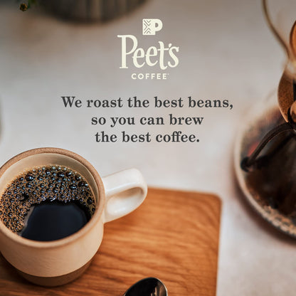 Peet's Coffee Dark Roast Decaffeinated Coffee Decaf House Blend 88 Count (4 Boxes of 22 K-Cup Pods)