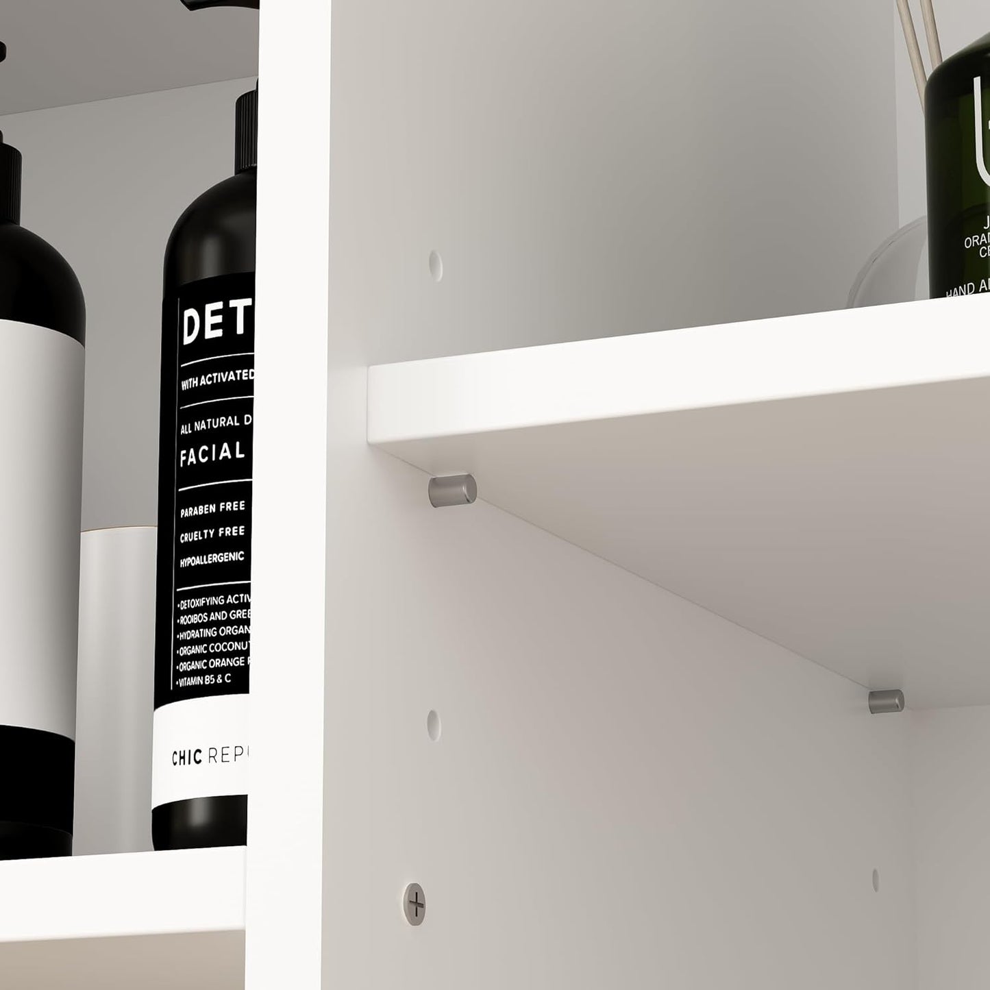 Storage cabinet with laundry basket, display cabinet