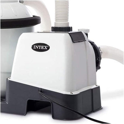 Intex 26651EG Krystal Clear 16 Inch 3,000 GPH Above Ground Pool Sand Filter Pump with Automatic Timer, GFCI, and 6 Function Control, Gray