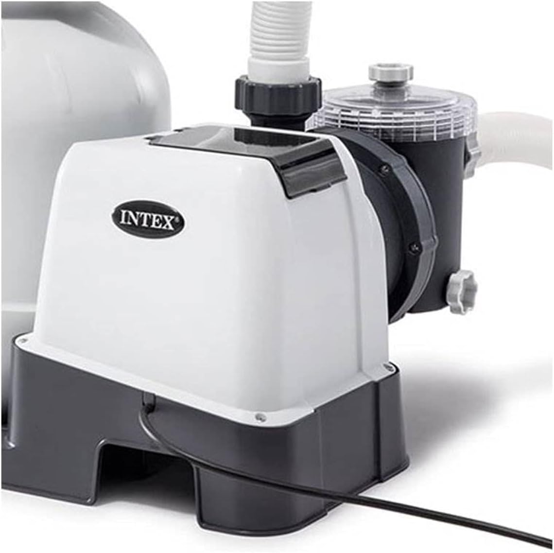 Intex 26651EG Krystal Clear 16 Inch 3,000 GPH Above Ground Pool Sand Filter Pump with Automatic Timer, GFCI, and 6 Function Control, Gray