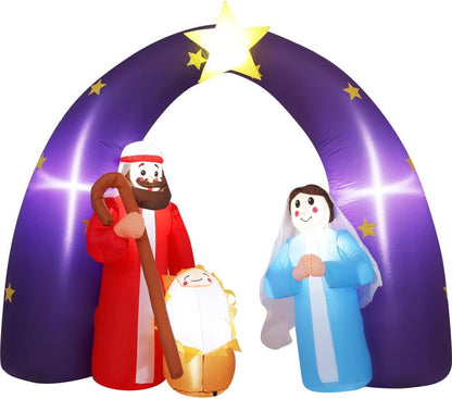 Farm 20ft. Tall Pre-Lighted Christmas Inflatable | Happy Snowman with RGB Lights and Storage Bag | Outdoor Holiday Amplified Holiday Celebration Party Decoration