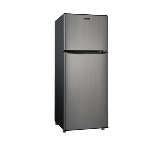 Galanz 4.6. Cu ft Two Door Mini Refrigerator with Freezer, Stainless Steel