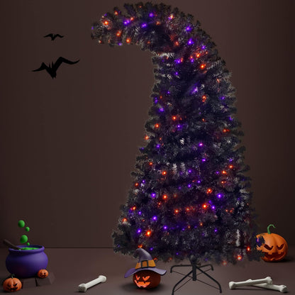 7ft Black Christmas Tree for Halloween Christmas (Black)