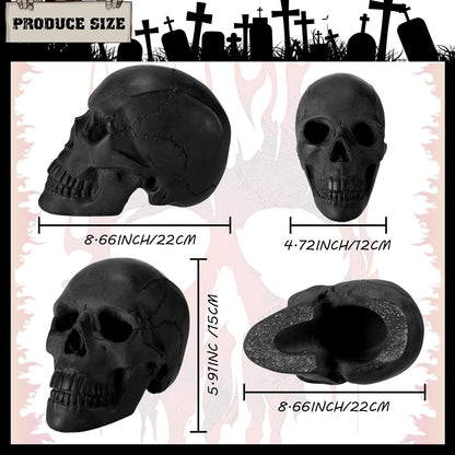 4-Pack Fire Pit Skull Dummy Skull Halloween Decoration