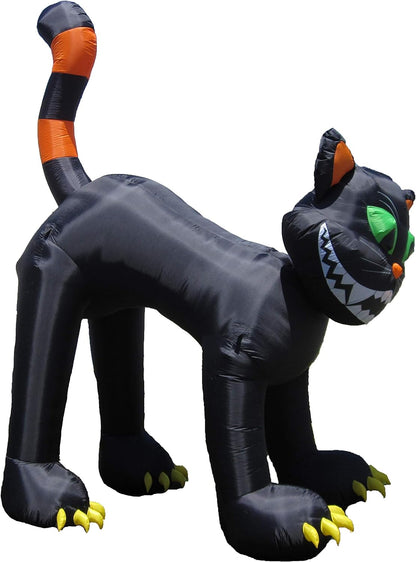 11 Foot Tall Animated Halloween Inflatable Black Cat